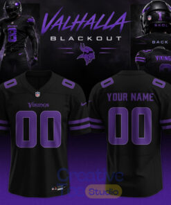 Minnesota Vikings ‘Black Out’ 2026 Special Edition Custom Football Jersey
