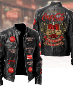 Coca-Cola 140th Anniversary The Real Thing Leather Jacket