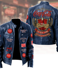 Coca-Cola 140th Anniversary The Real Thing Leather Jacket
