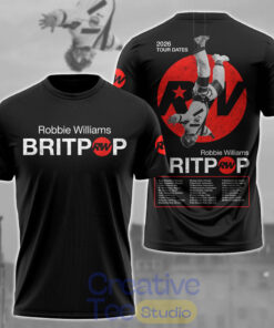 Robbie Williams BRITPOP 2026 Tour Date T-Shirt