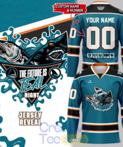 San Jose Barracuda “The Future Is Teal Night” Custom Hockey Jersey San Jose Barracuda “The Future Is Teal Night” Custom Hockey Jersey