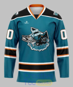 San Jose Barracuda “The Future Is Teal Night” Custom Hockey Jersey