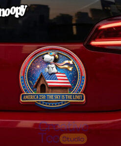 Snoopy x US 250 Years Anniversary Premium Car Name Badge