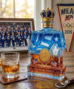 USA Hockey The Milan Miracle Whiskey Bottle