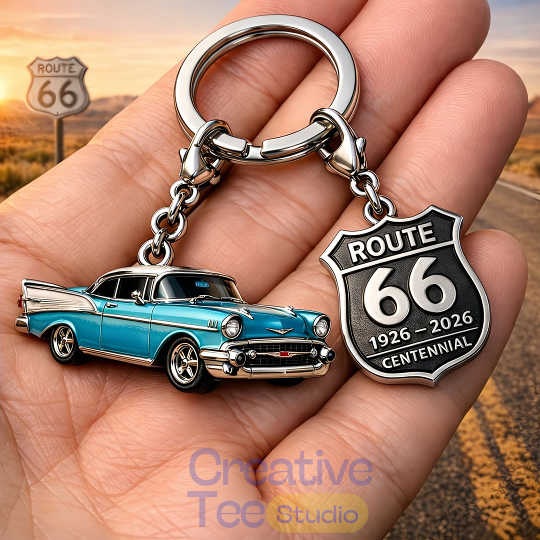 U.S. Route 66 Centennial Commemorative Keychain U.S. Route 66 Centennial Commemorative Keychain
