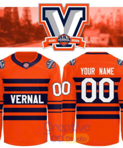 Vernal Oilers Orange Custom Hockey Jersey