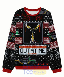 Time Travel Outatime Christmas Ugly Sweater