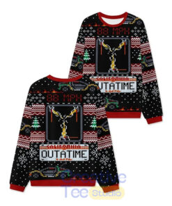 Time Travel Outatime Christmas Ugly Sweater Time Travel Outatime Christmas Ugly Sweater