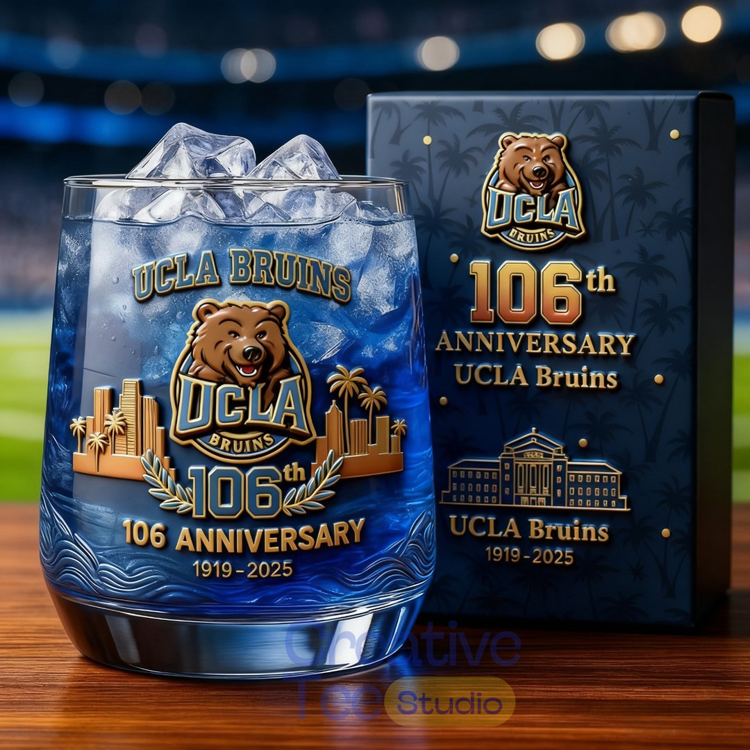 UCLA Bruins 106th Anniversary Whiskey Glass UCLA Bruins 106th Anniversary Whiskey Glass