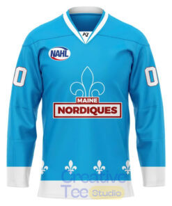 Maine Nordiques 2026 Powder Blue Custom Hockey Jersey