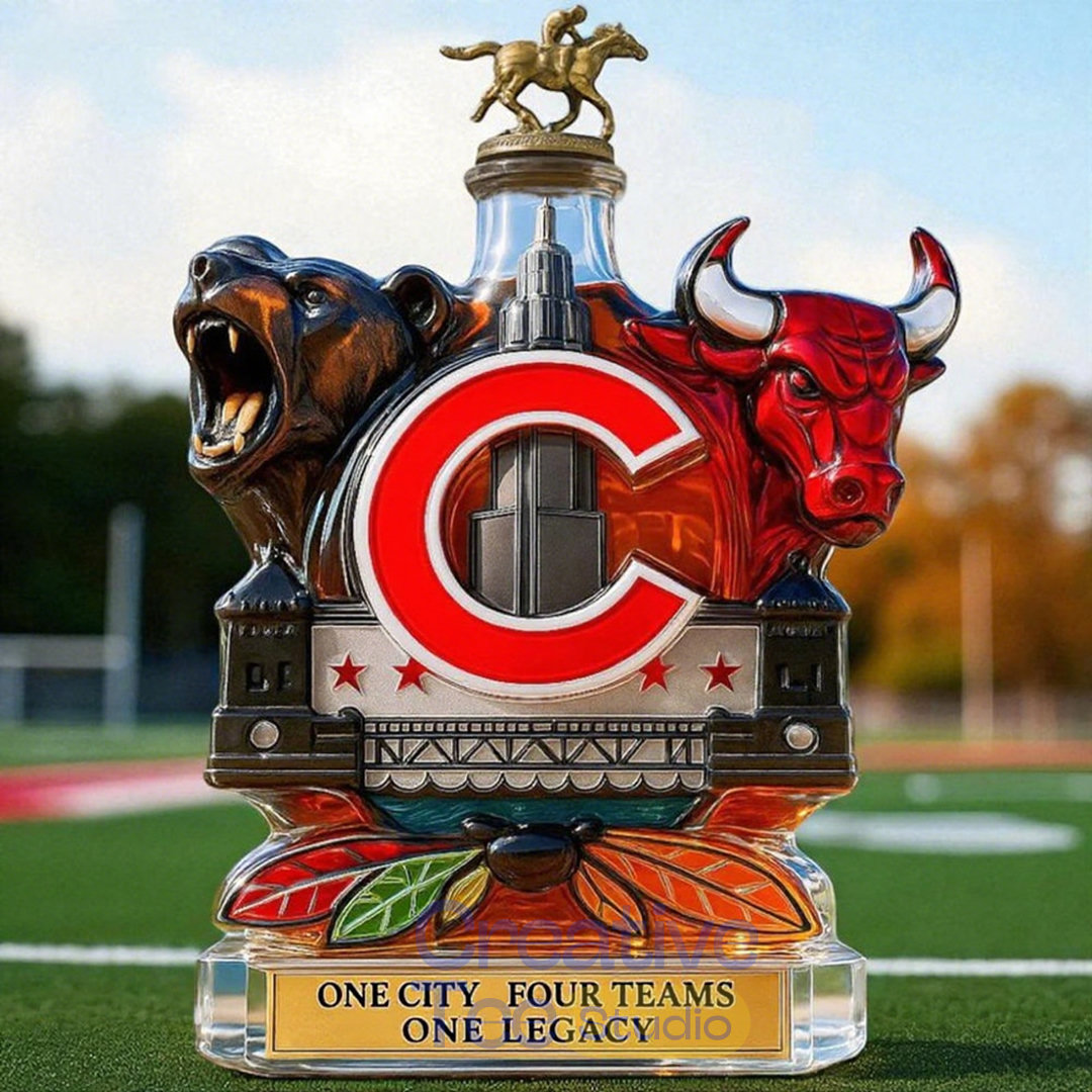 Chicago Sports 'Teams One City Four Teams One Legacy' Limited Edition Whiskey Bottle Chicago Sports 'Teams One City Four Teams One Legacy' Limited Edition Whiskey Bottle