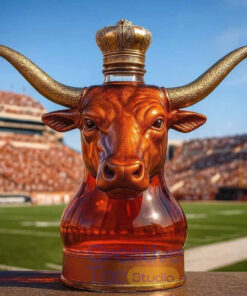 Texas Longhorns ‘Bull Head’ Whiskey Bottle