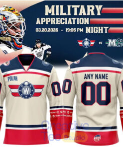 Worcester Railers 2026 Military Appreciation Night Custom Hockey Jersey