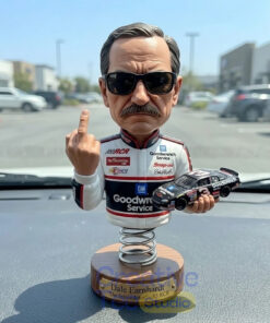 Dale Earnhardt Funny Middle Finger Car-Bobblehead Figure