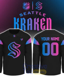 Seattle Kraken Cyberpunk Warm Up 2026 Custom Hockey Jersey