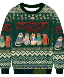 Stranger Cats Ugly Christmas Sweater Stranger Cats Ugly Christmas Sweater