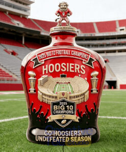 Indiana Hoosiers 2025 Big 10 Championships Commemorative Edition Whiskey Bottle