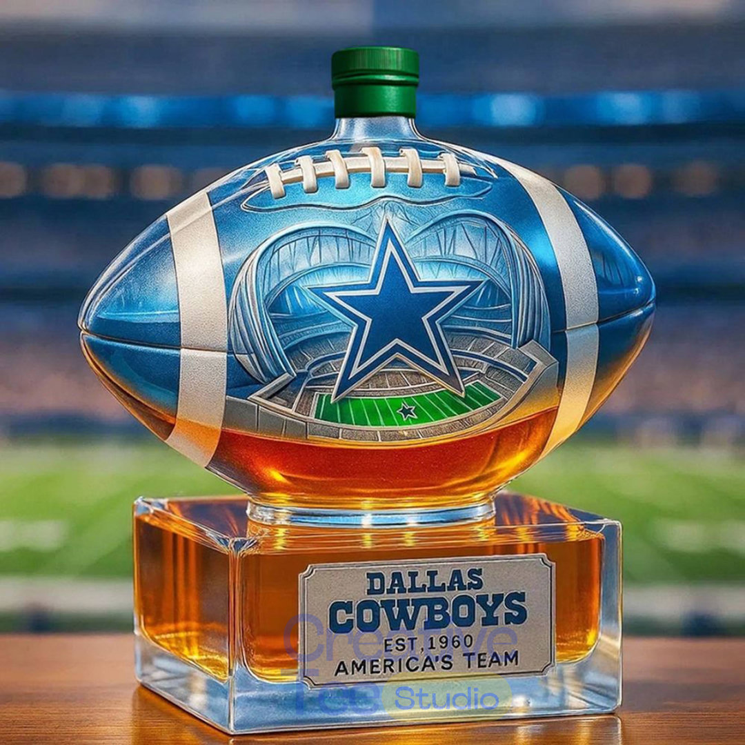 Dallas Cowboys 'America's Team' Football Championship Whiskey Bottle Dallas Cowboys 'America's Team' Football Championship Whiskey Bottle