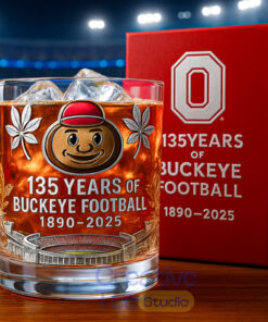 Ohio State Buckeyes 135th Anniversary Whiskey Glass – Limited Edition