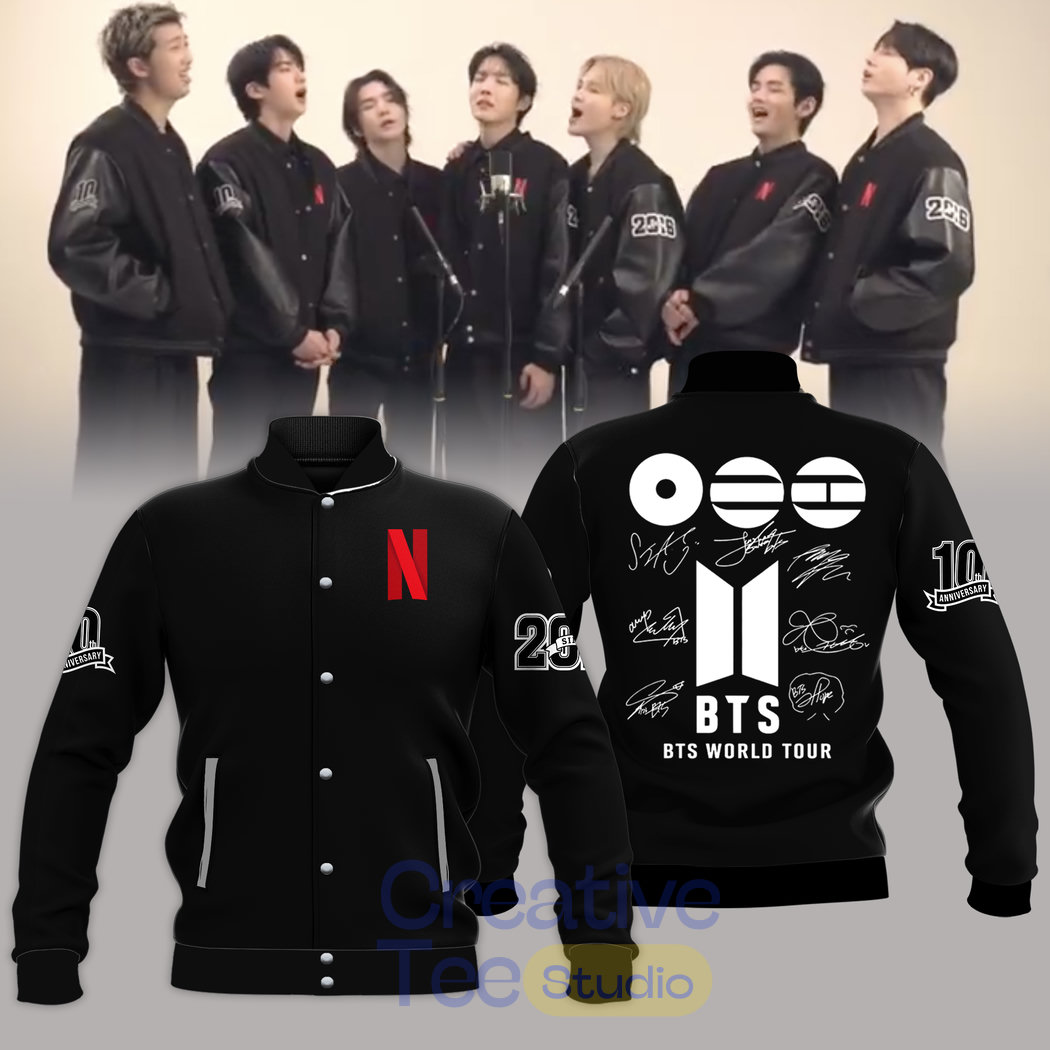 BTS 10th Anniversary Limited Edition Baseball Jacket BTS 10th Anniversary Limited Edition Baseball Jacket