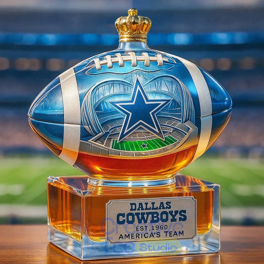 Dallas Cowboys 'America's Team' Football Championship Whiskey Bottle Dallas Cowboys 'America's Team' Football Championship Whiskey Bottle