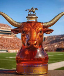 Texas Longhorns ‘Bull Head’ Whiskey Bottle