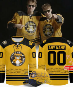 Green Bay Gamblers 2026 Teddy Bear Custom Hockey Jersey