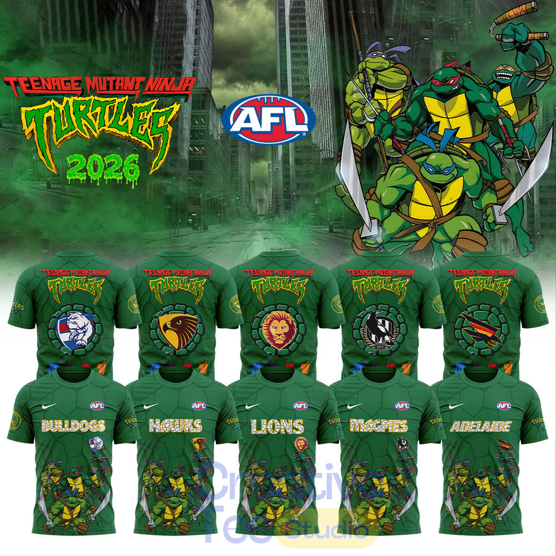 AFL All Teams x Teenage Mutant Ninja Turtles Special T-Shirt AFL All Teams x Teenage Mutant Ninja Turtles Special T-Shirt