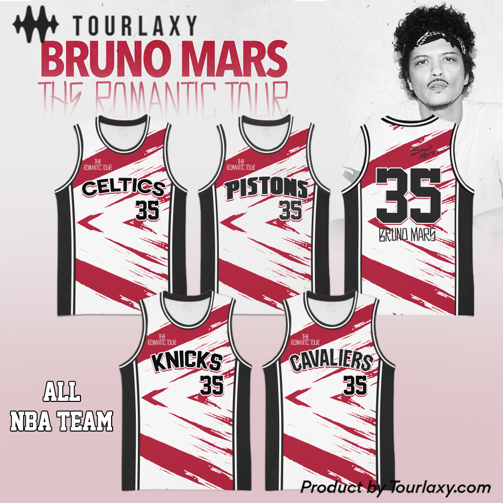 Basketball All Teams x Bruno Mars The Romantic Tour Basketball Jersey Basketball All Teams x Bruno Mars The Romantic Tour Basketball Jersey
