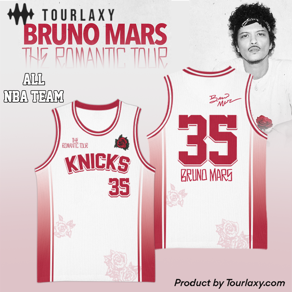 Basketball All Teams x Bruno Mars The Romantic Tour Basketball Jersey Basketball All Teams x Bruno Mars The Romantic Tour Basketball Jersey
