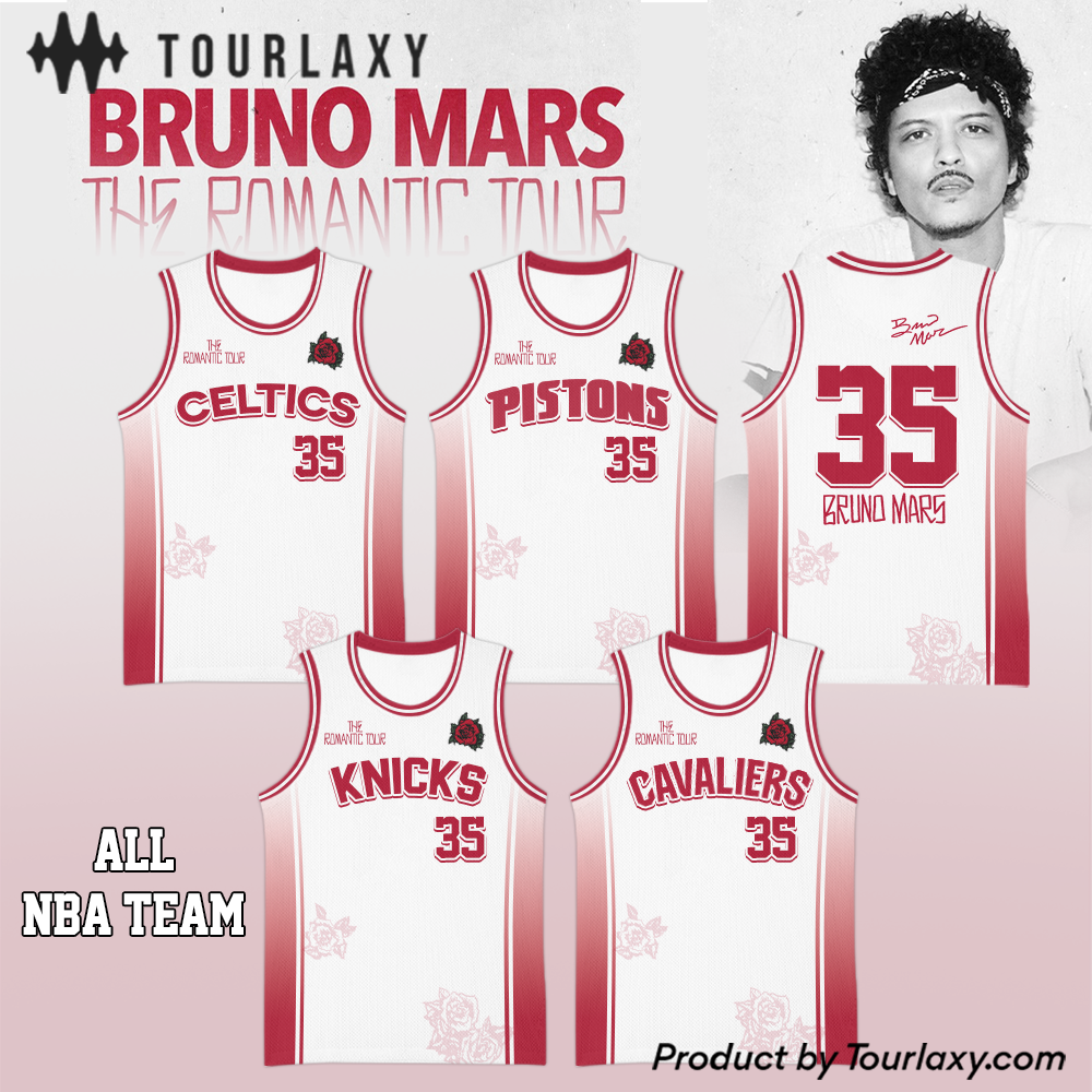 Basketball All Teams x Bruno Mars The Romantic Tour Basketball Jersey Basketball All Teams x Bruno Mars The Romantic Tour Basketball Jersey