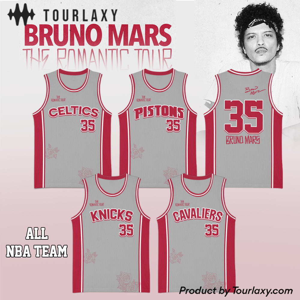 Basketball All Teams x Bruno Mars The Romantic Tour Basketball Jersey Basketball All Teams x Bruno Mars The Romantic Tour Basketball Jersey