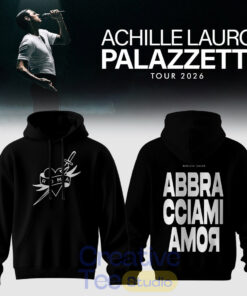 Achille Lauro Palazzetti Tour 2026 Roma Heart Dagger and Amore Disperato Tee Hoodie