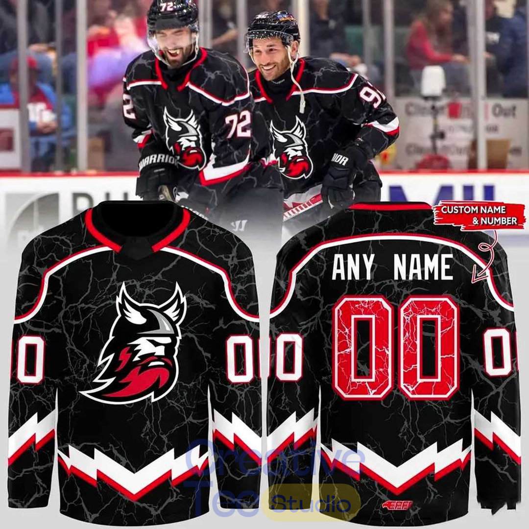 Adirondack Thunder Lightning Storm 2026 Custom Hockey Jersey Adirondack Thunder Lightning Storm 2026 Custom Hockey Jersey