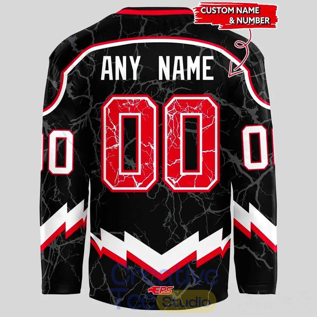 Adirondack Thunder Lightning Storm 2026 Custom Hockey Jersey Adirondack Thunder Lightning Storm 2026 Custom Hockey Jersey