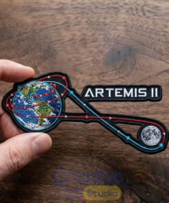 Artemis II Mission Flight Path Iron-On Patch