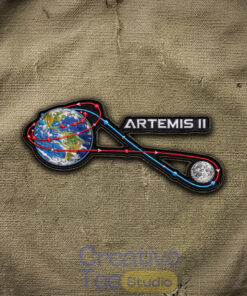 Artemis II Mission Flight Path Iron-On Patch