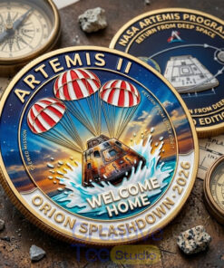 Artemis II Orion Splashdown 2026 Commemorative Mission Coin Artemis II Orion Splashdown 2026 Commemorative Mission Coin