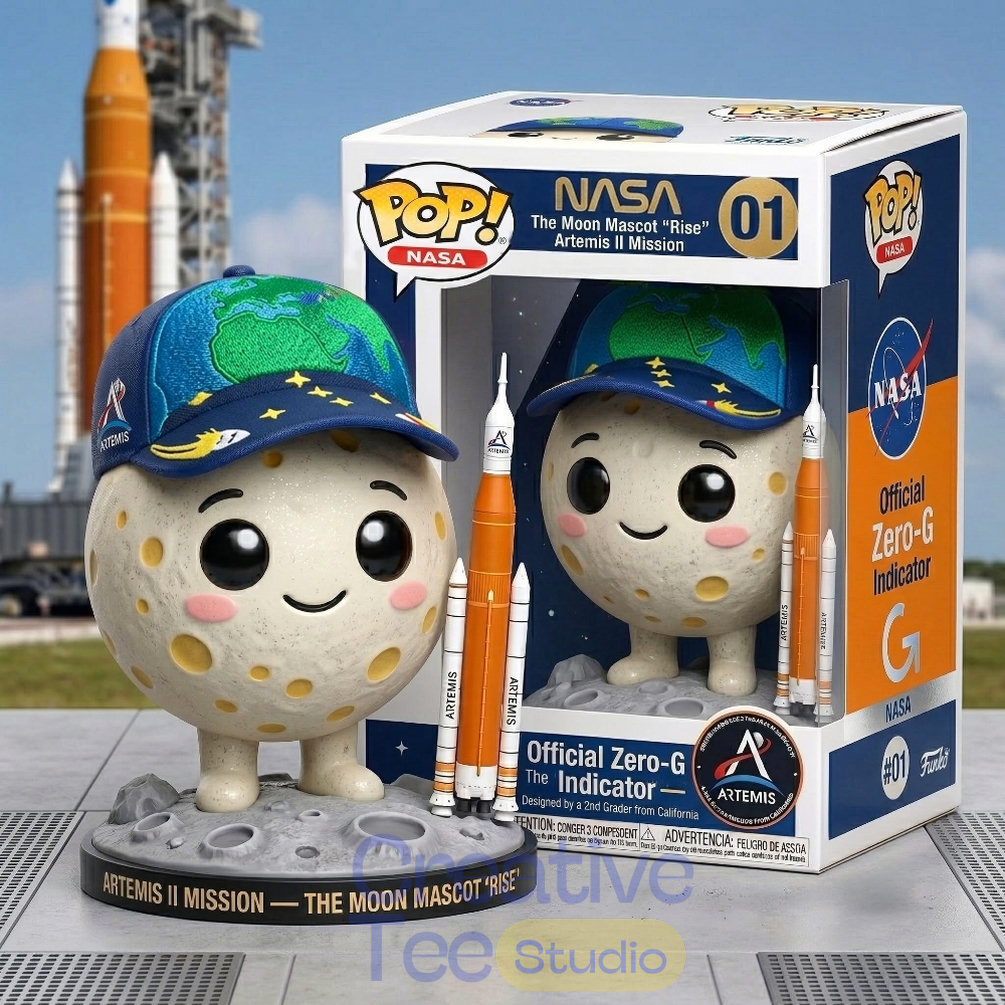 Artemis Ii Mission Nasa Zero G Indicator Moon Mascot Rise Pop Figure Artemis Ii Mission Nasa Zero G Indicator Moon Mascot Rise Pop Figure