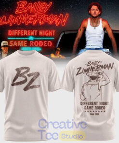 Bailey Zimmerman Different Night Same Rodeo Tour T-Shirt
