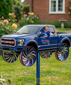 Buffalo Bills Raptor Truck Garden Wind Spinner