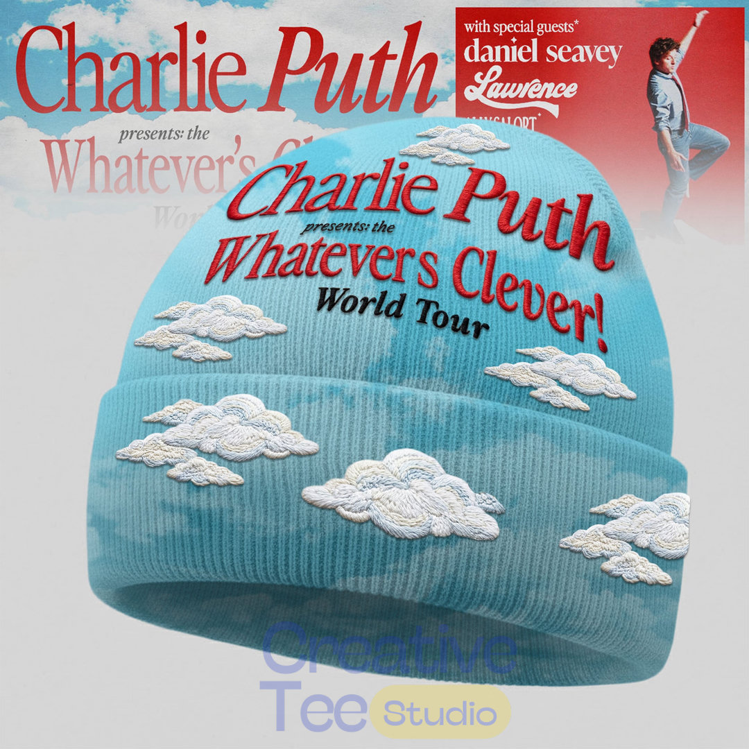 Charlie Puth Whatevers Clever! World Tour Beanie Hat Charlie Puth Whatevers Clever! World Tour Beanie Hat