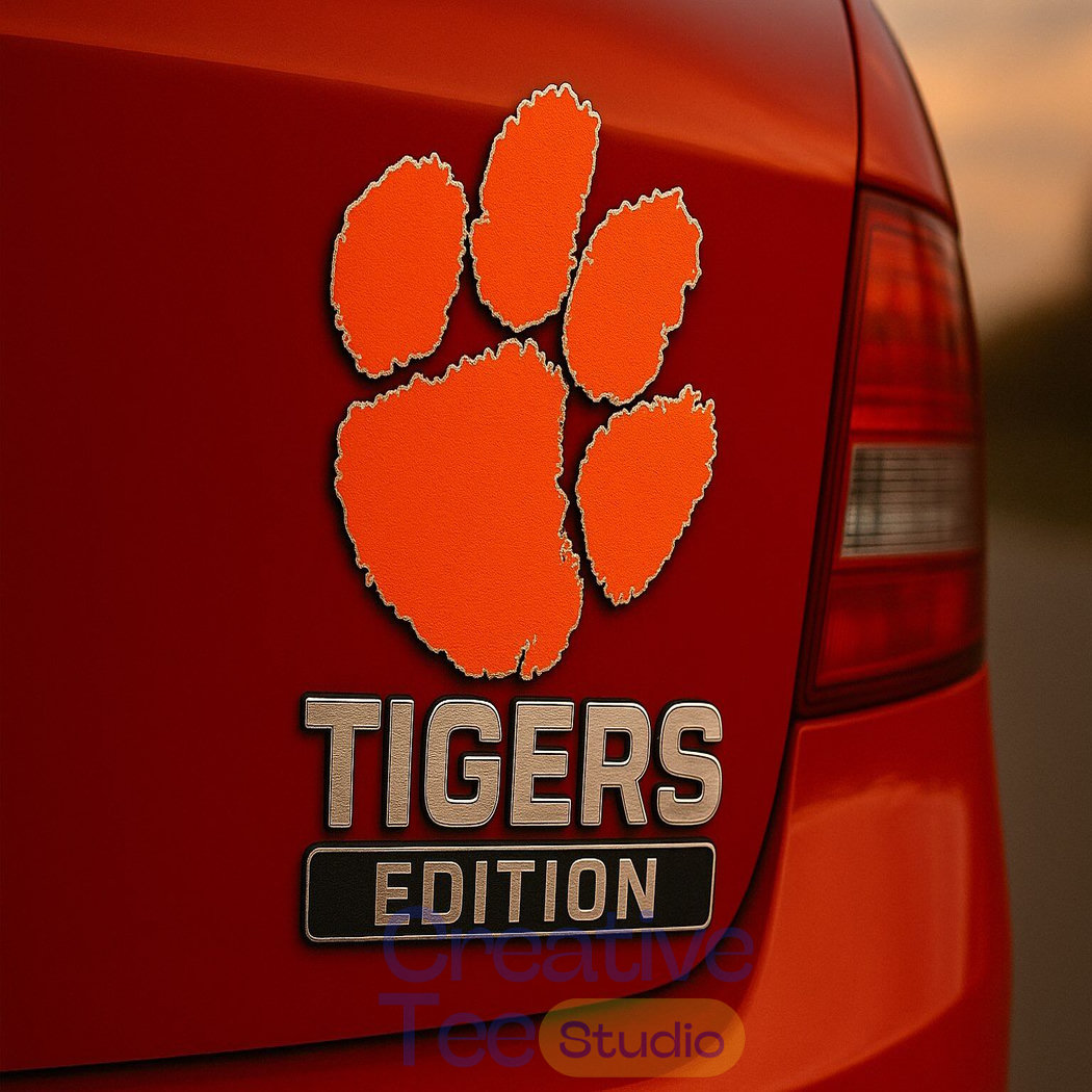 Clemson Tigers Custom Car Name Badge Clemson Tigers Custom Car Name Badge