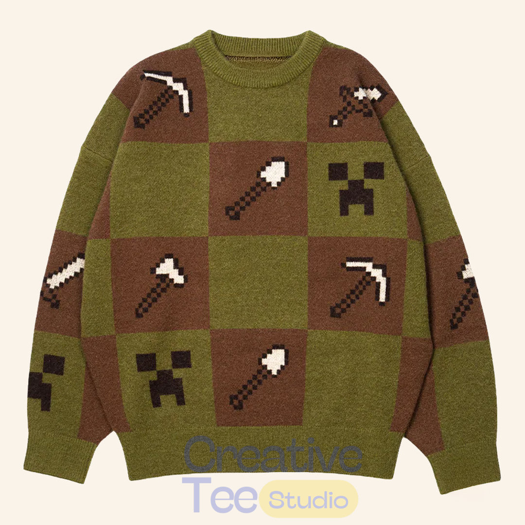 Cool Shirtz Merch Very Cool x Minecraft Sweater Tools of Trade Sweater Cool Shirtz Merch Very Cool x Minecraft Sweater Tools of Trade Sweater