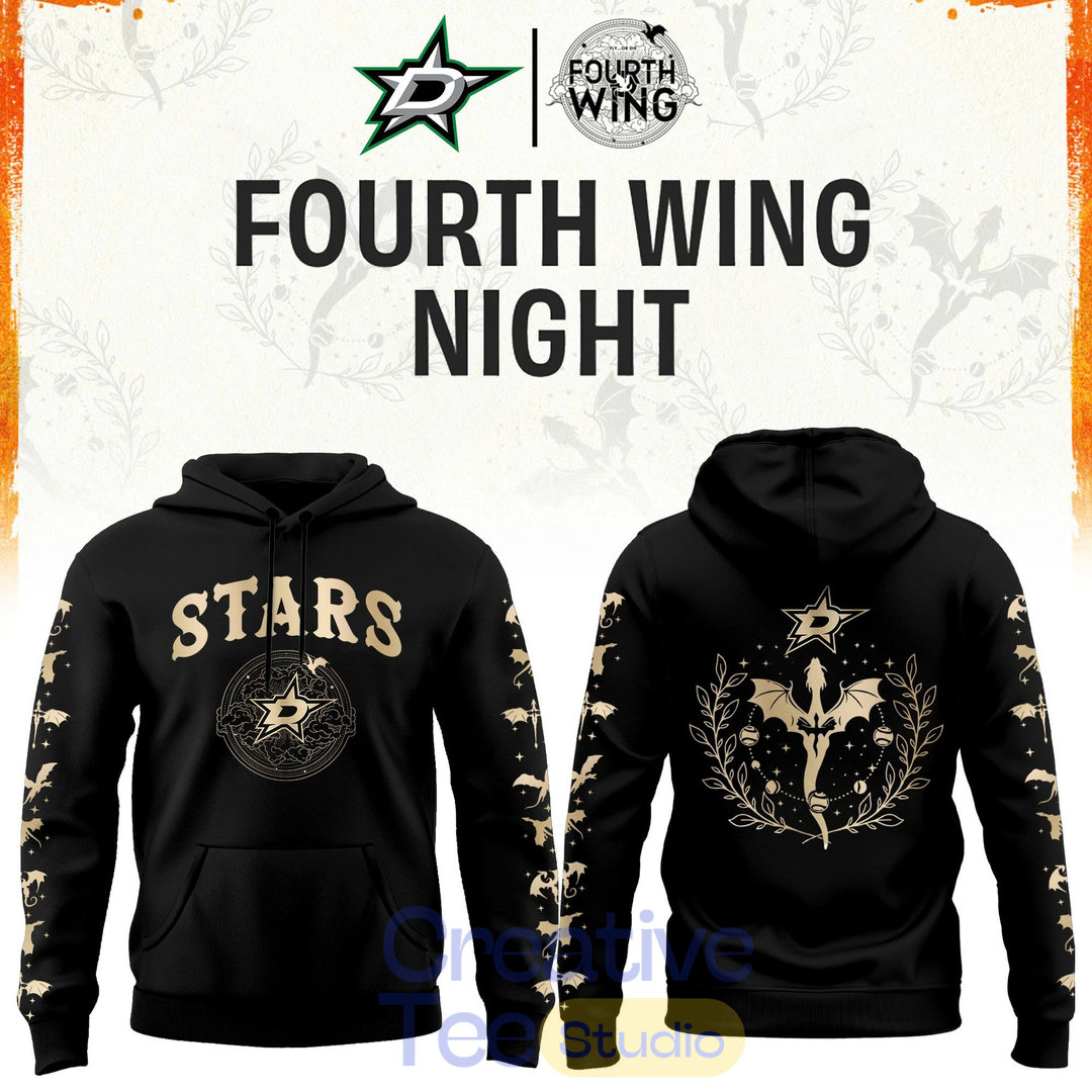 Dallas Stars Fourth Wings Night Limited Edition Hoodie Dallas Stars Fourth Wings Night Limited Edition Hoodie