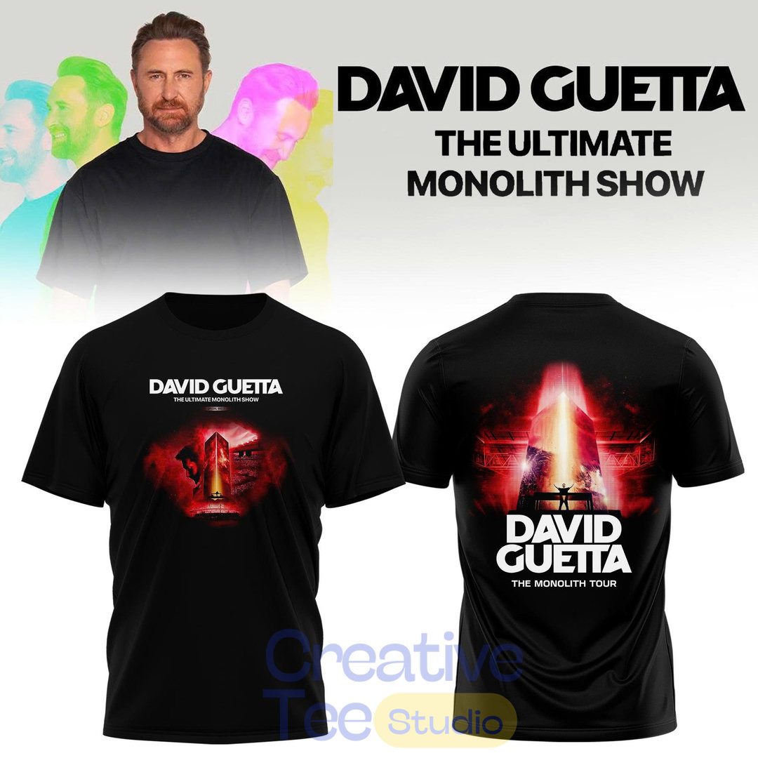 David Guetta The Ultimate Monolith Show Tour 2026 Tee David Guetta The Ultimate Monolith Show Tour 2026 Tee