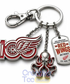 Detroit Red Wings 100th Anniversary Keychain