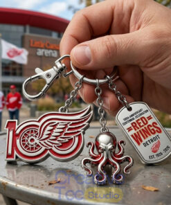 Detroit Red Wings 100th Anniversary Keychain