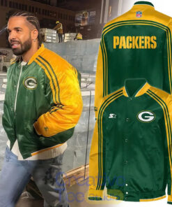 Drake 1990s Green Bay Packers Bomber Jacket