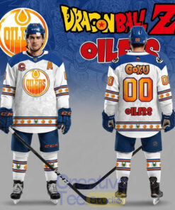Edmonton Oilers Dragon Ball Z Super Aura Hockey Jersey Edmonton Oilers Dragon Ball Z Super Aura Hockey Jersey
